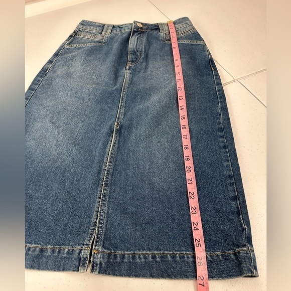 NWT Reiss Myla Denim Midi Skirt 4 US 8 UK - Picture 8 of 16